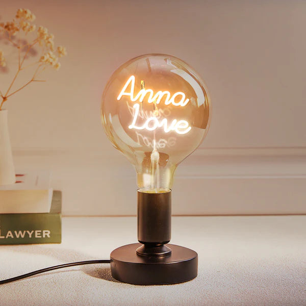 Custom Text Vintage Edison Led Filament Modeling Lamp Soft Light Bulbs Decorative Colorful Lights Led