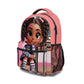 Pink Pig Tails AA Backpack Set