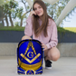 Master Mason, Masonry, Masonic, PHA, Scottish Rite, Artificial Leather Travel Backpack 12.6" x 16.9" x 6.3"