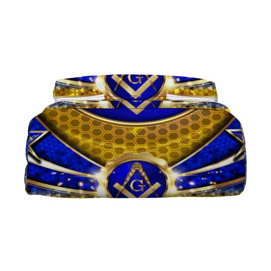 Master Mason, Masonry, Masonic, PHA, Scottish Rite, Artificial Leather Travel Backpack 12.6" x 16.9" x 6.3"