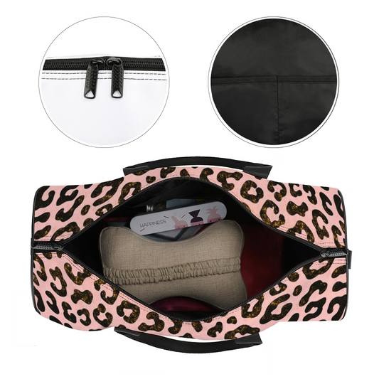 Gold Dust & Cow Print Travel Luggage Gym Bags Duffel Bags