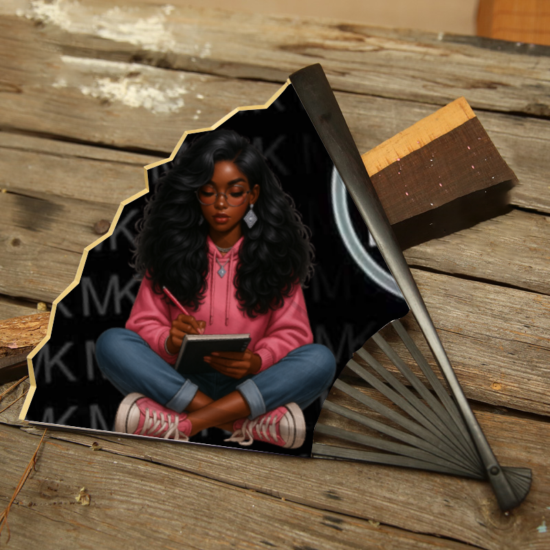 MK Holy Hood, Boots on the ground,Clack Fan Retro Hand-held Folding Fan