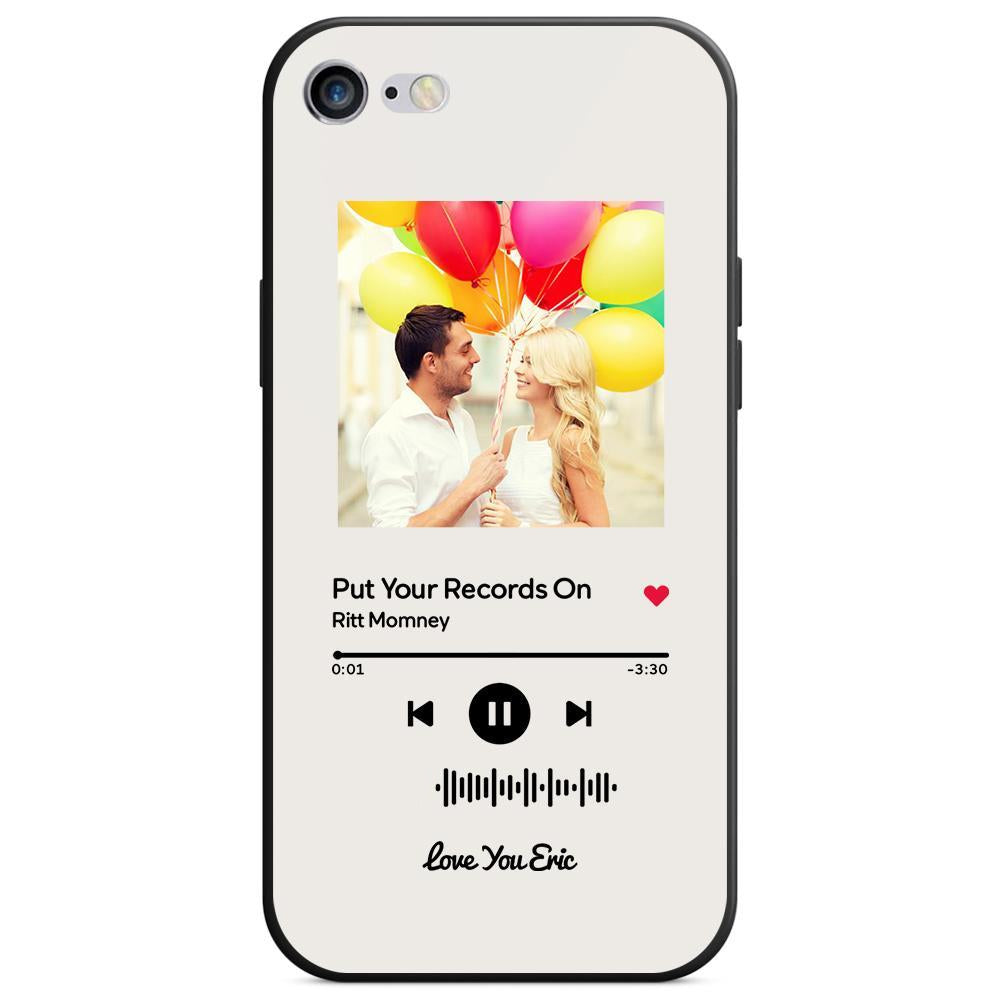 Custom Scannable Music Code Glass iPhone Cases with Picture