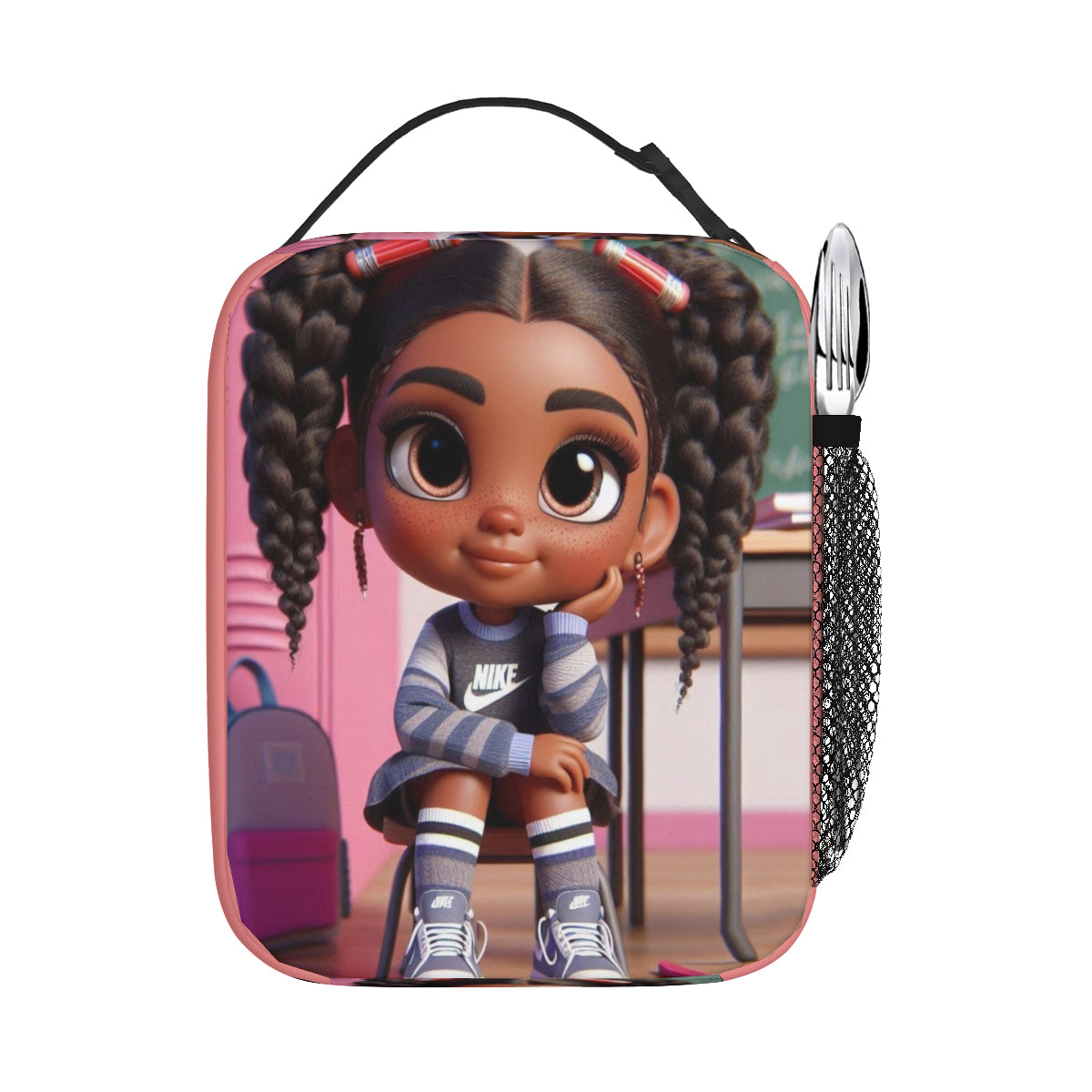 Pink Pig Tails AA Backpack Set