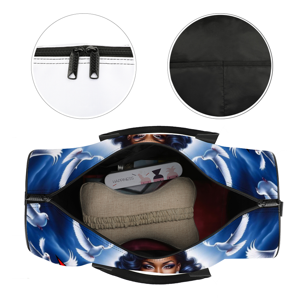 Blue Sky, OES, Sisterhood, Eastern Star, Sorority, Sistar, Masonic, Masonry Travel Bag Black (Small)
