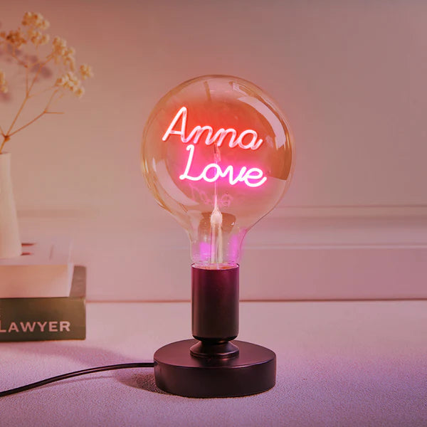 Custom Text Vintage Edison Led Filament Modeling Lamp Soft Light Bulbs Decorative Colorful Lights Led