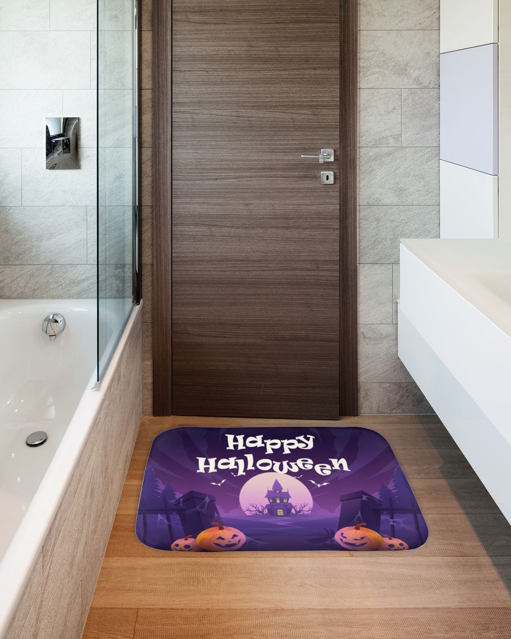 Spooky halloween mats Bath Mats