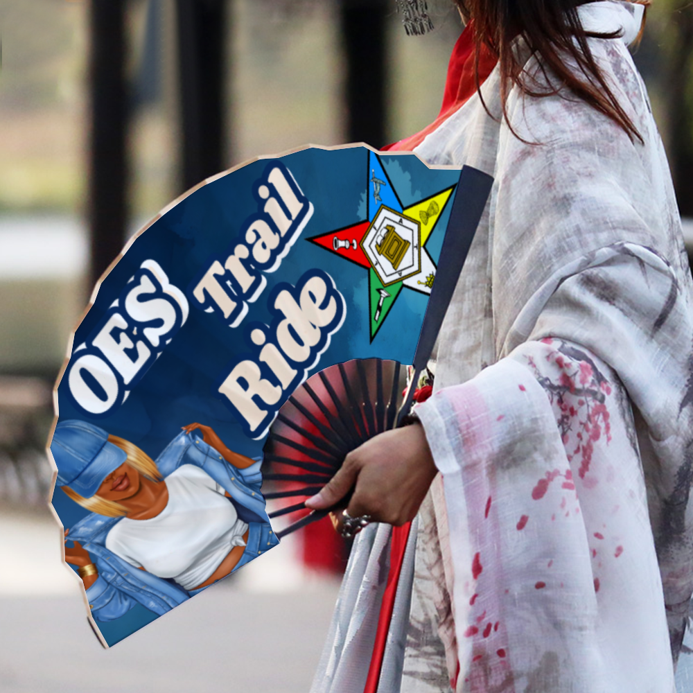 OES Trail Ride Fan Retro Hand-held Folding Fan