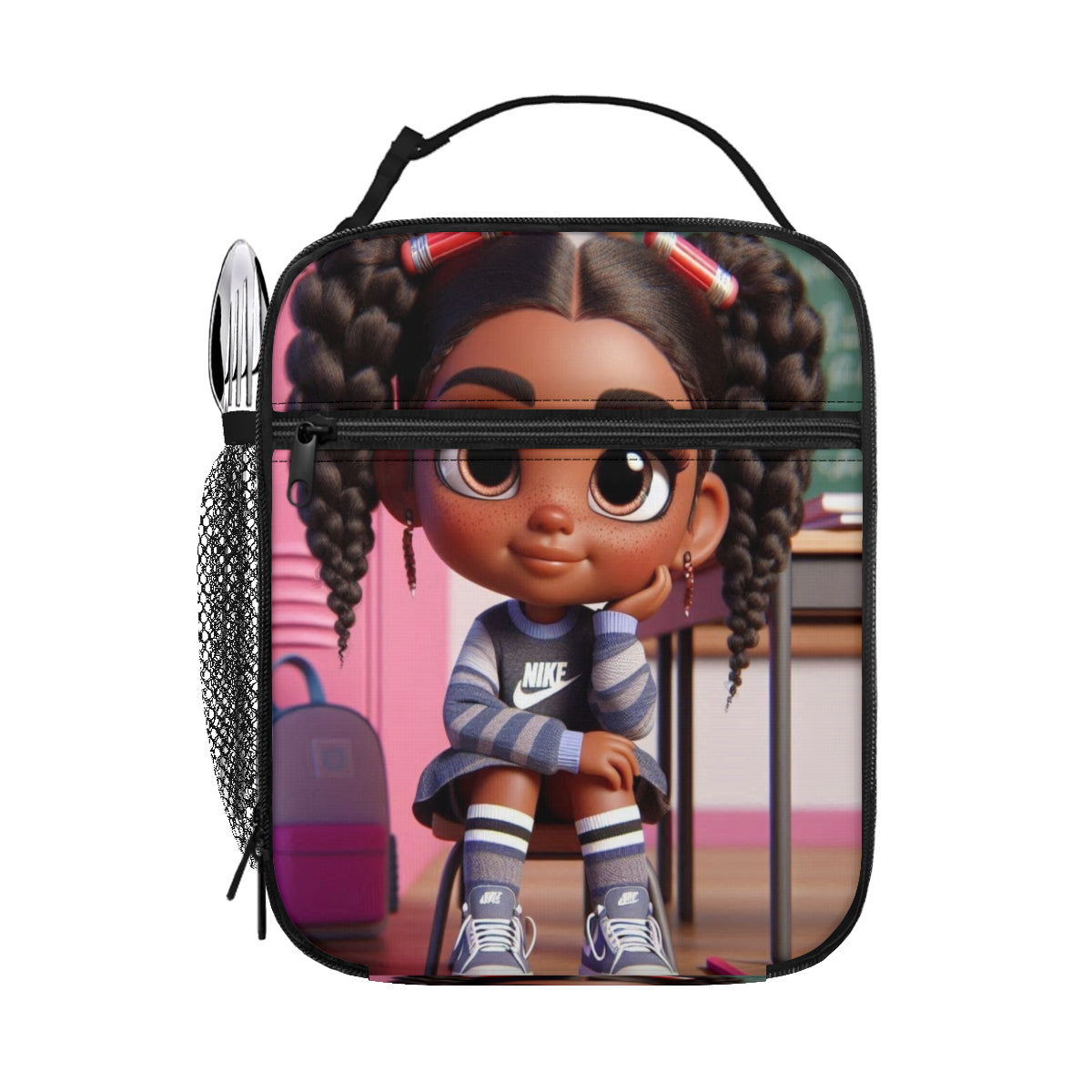 Pink Pig Tails AA Backpack Set