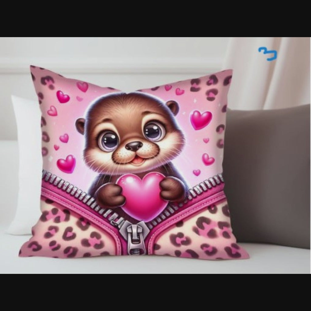 Animal Zipper Valentine's Day Pillow's