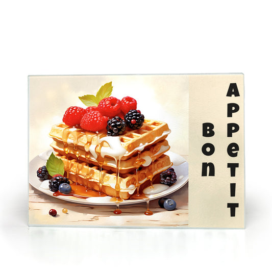 Bon Appetit Berries Waffle Glass Cutting Boards | Pretty N Pink Hair & More