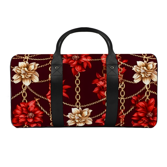 Red Chains Large Travel Luggage Gym Bags Duffel Bags | ThisNew