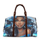 Deep Blue Travel Tote, Luggage, Duffel Bag, African American