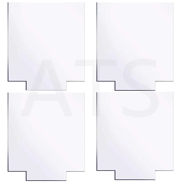 4 Pcs Different Clear Acrylic Sheet Round  Square  Heart  Pentagon Panel Thick 3.8 mm Acrylic Board Cast Acrylic for DIY Display