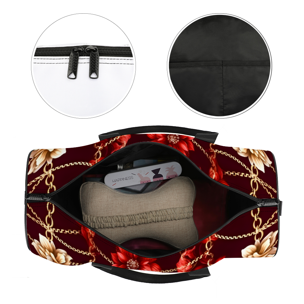 Red Chains Large Travel Luggage Gym Bags Duffel Bags