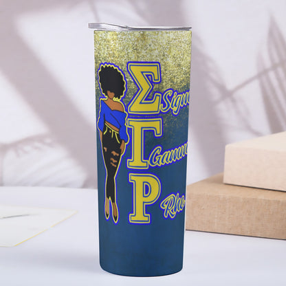 Sigma Gamma Rho Skinny Tumbler Stainless Steel with Lids 20OZ