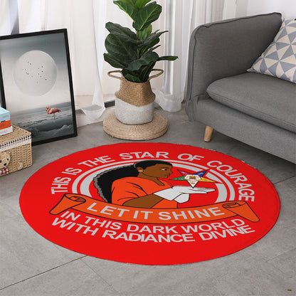 OES Red Star of Courage All-Over Print Thicken foldable door mat