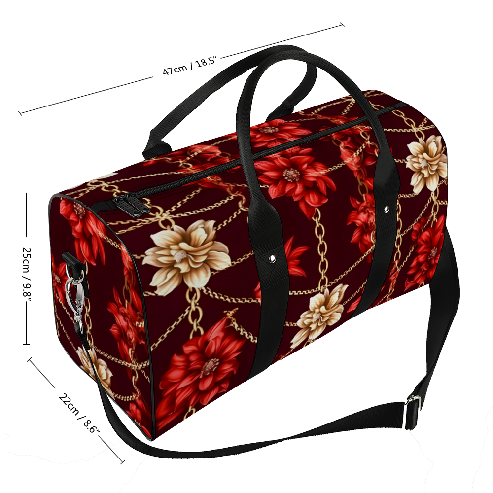 Red Chains Large Travel Luggage Gym Bags Duffel Bags