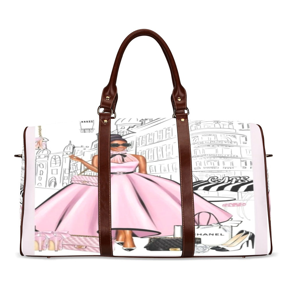 Pink & Blue Paris Dreams Luggage Set, Luggage Cover, Tote Bag