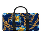 Navy Blue & Yellow Gold Chain Large Travel Luggage Gym Bags Duffel Bags