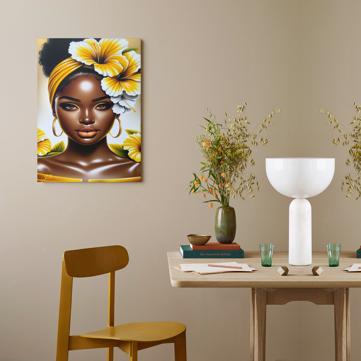 a picture of a man on a desk 