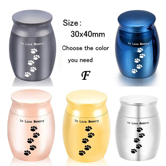 Angel Wings Small Urns for Human Ashes Holder Mini Cremation Urns for Ashes Alloy Metal Memorial Pet Dog Cat Bird Ash 5 Colors