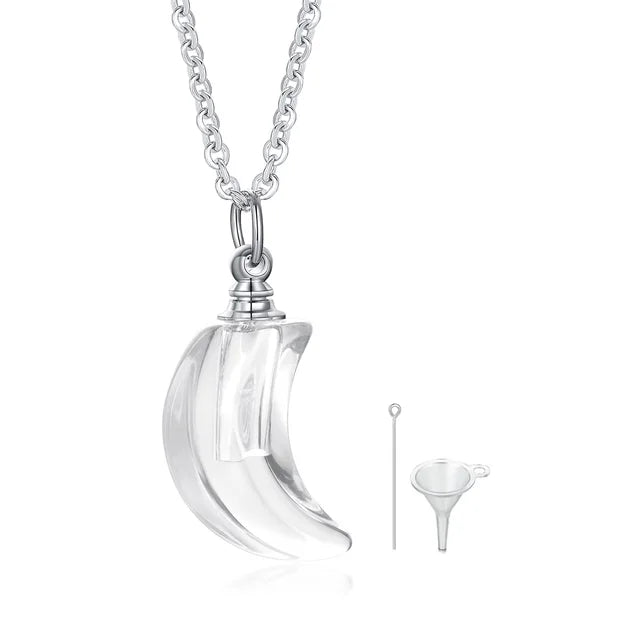 Glass Urn Necklace Pendant for Ashes Cremation , Teardrop Pendant, Pet Ashes Keepsake Dog Cremation Memorial Jewelry