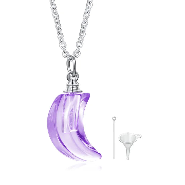 Glass Urn Necklace Pendant for Ashes Cremation , Teardrop Pendant, Pet Ashes Keepsake Dog Cremation Memorial Jewelry