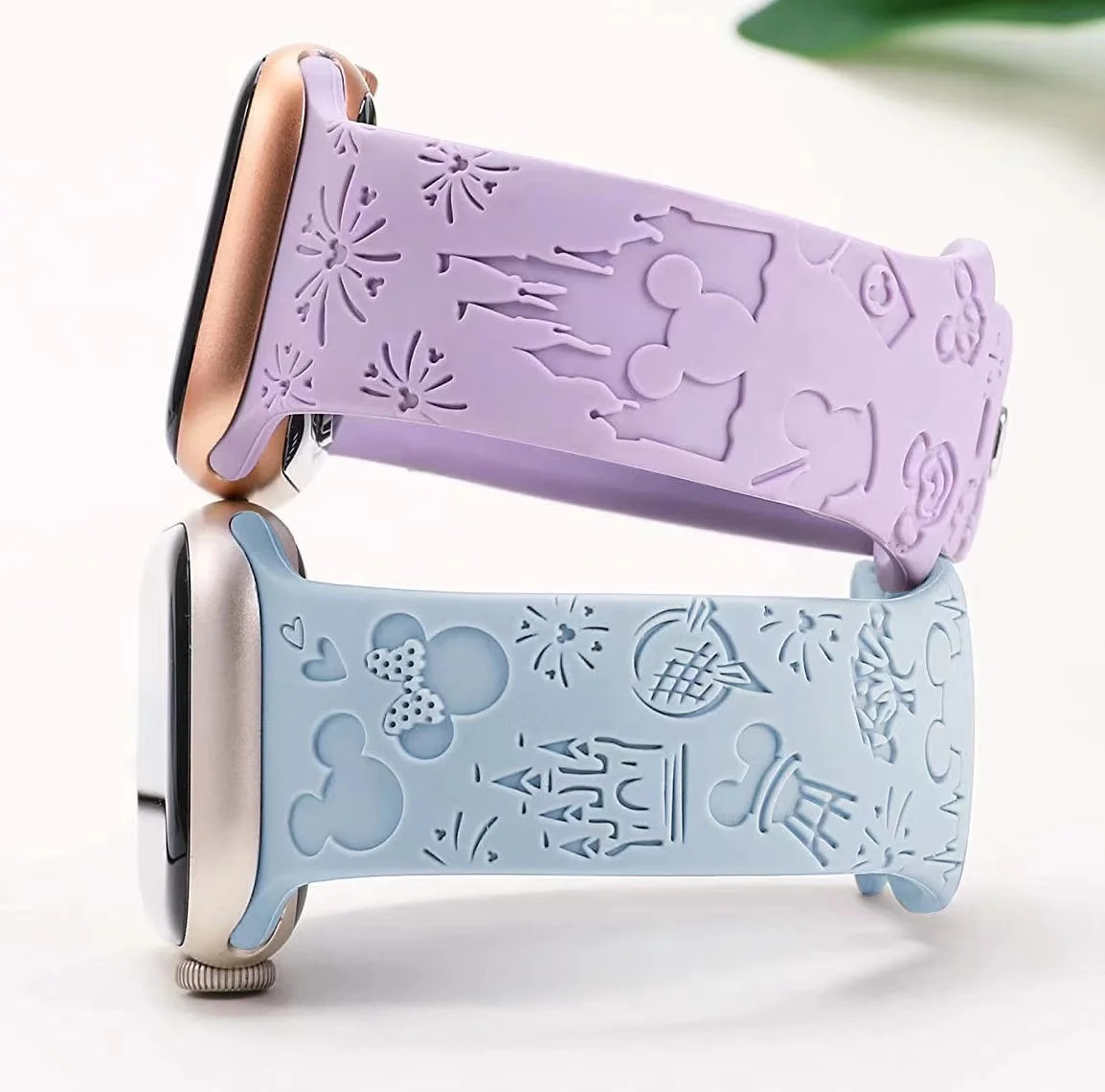 Dog Paw Design Silicone Watch Bands Laser Engrave Silicone Watch Strap For Apple iWatch 41mm 45mm | Pretty N Pink Hair & More