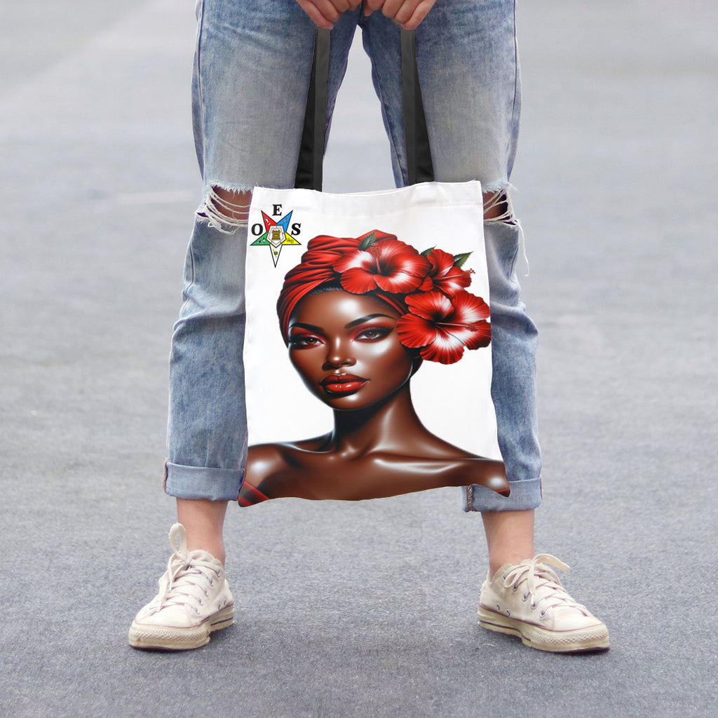a woman holding a red and white umbrella 